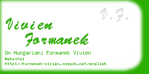 vivien formanek business card